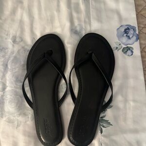 J. Crew Black Sandals Classic Thong Style